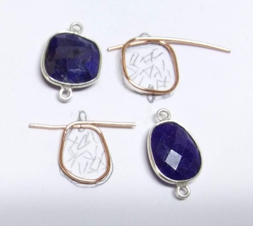 Judy Larson's Diamonds, Emeralds, and Sapphires, Oh My.  - , Contemporary Wire Jewelry, Butane Torch, Soldering, Solder, sapphire earrings